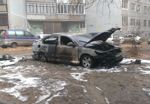 сгорела еще одна машина