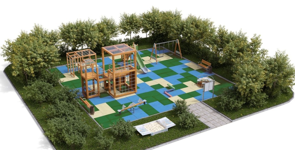 В трех районах Смоленска начали строить детские игровые городки