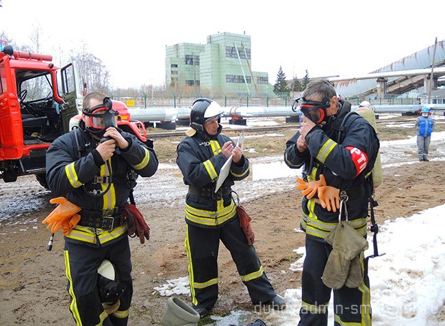 На Смоленской ГРЭС прошли противопожарные учения