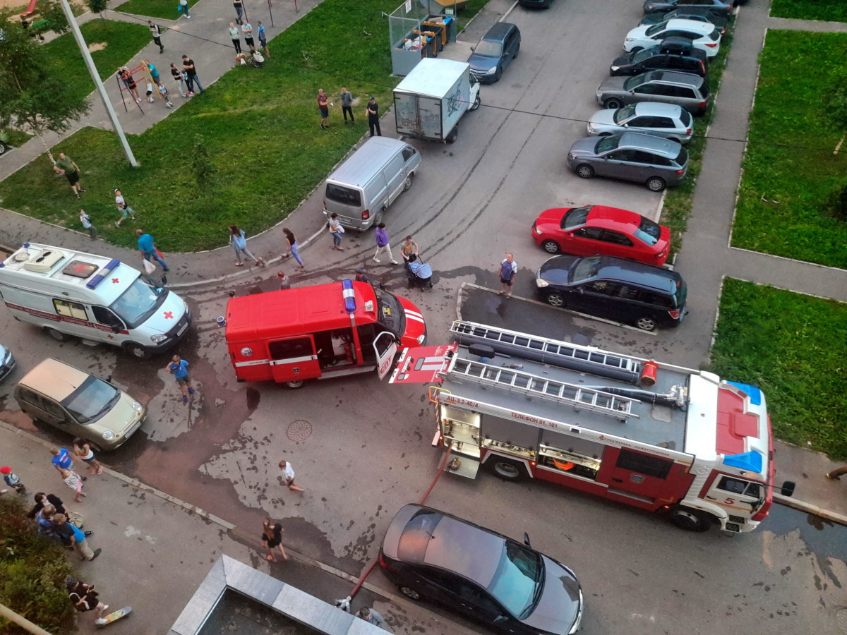 В Смоленске тушили пожар на Киевском шоссе
