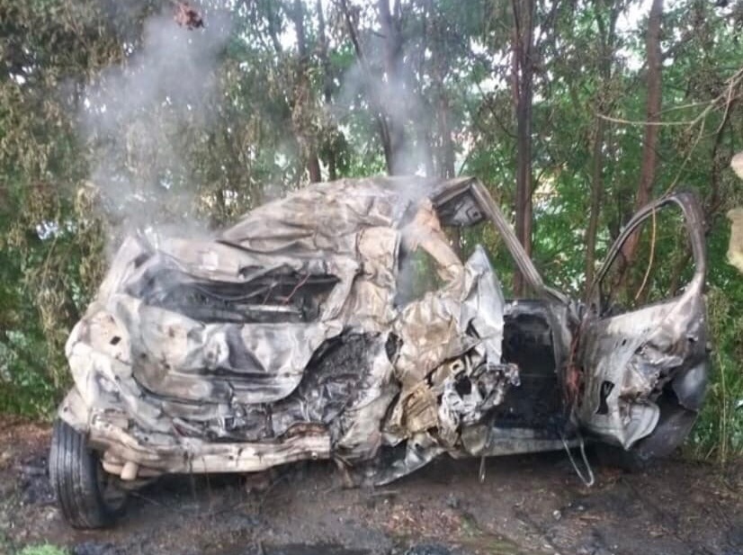 В Смоленской области авто попало в ДТП и загорелось