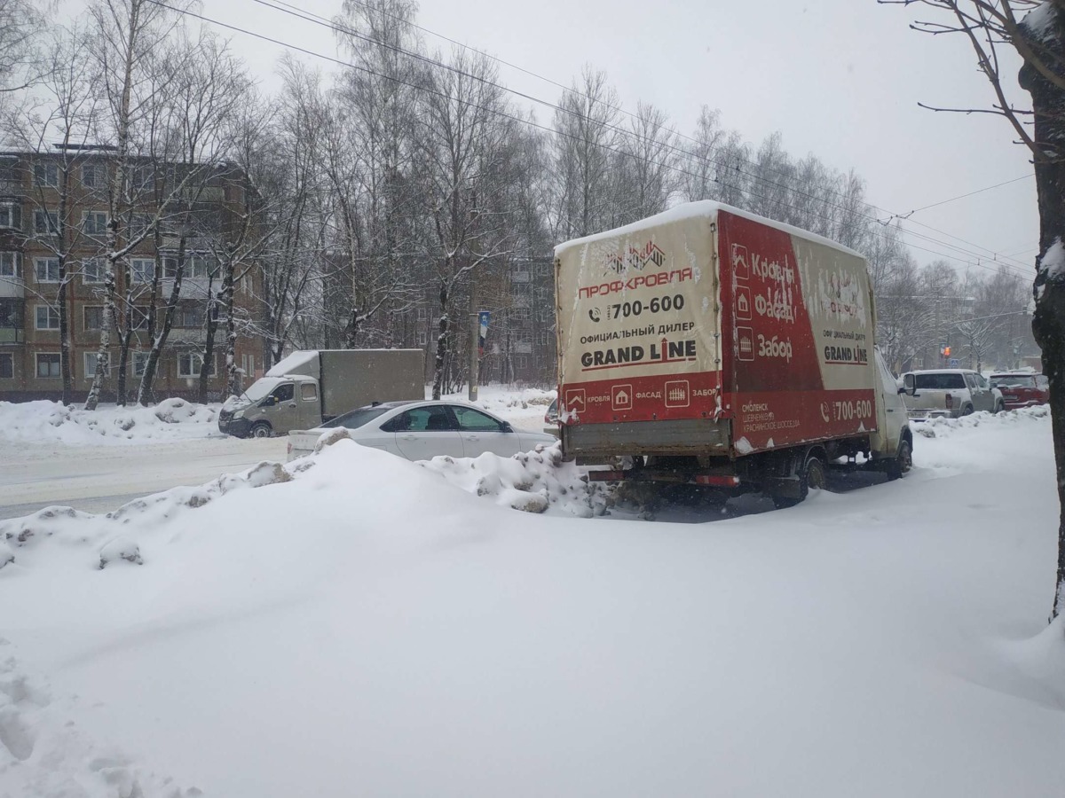 Смоленск не убирают от снега, но чиновники рапортуют об обратном