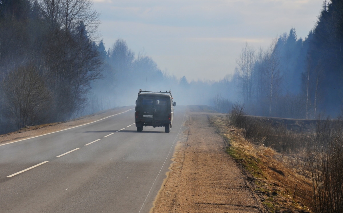 У кого опять подгорает? Из-за дыма дороги в Смоленской области становятся опасными