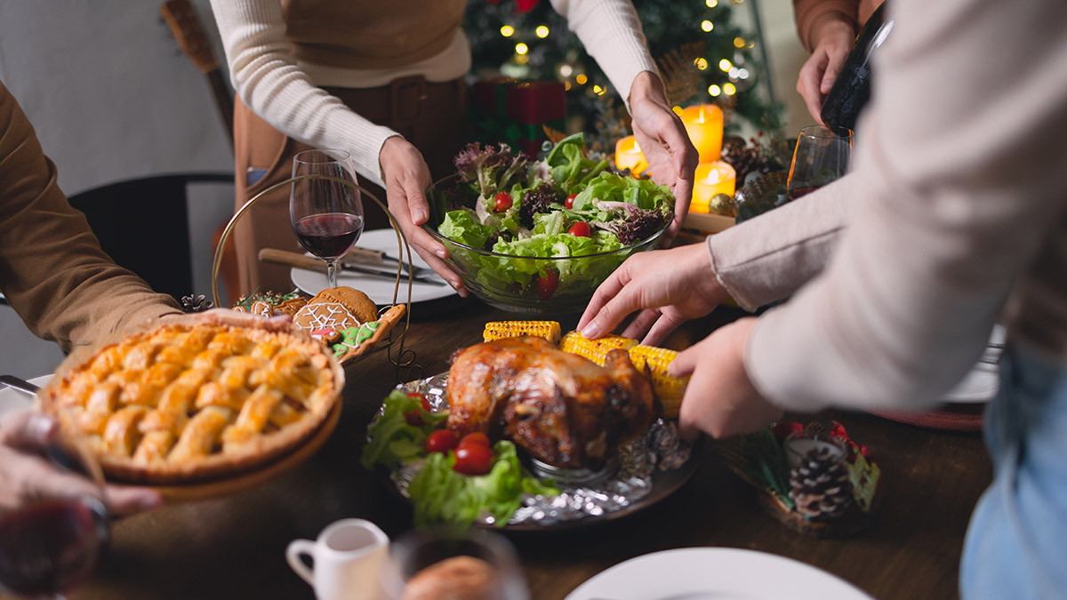 праздник, еда, блюда, новый год