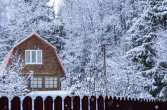 частный дом, зима, дача