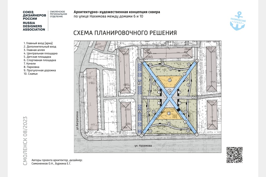 Администрация Смоленска показала концепцию сквера "Нахимовский"