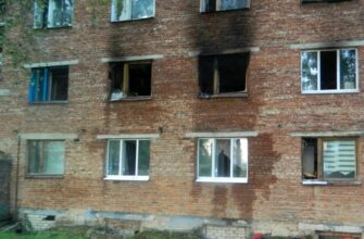 пожар, горящего общежития